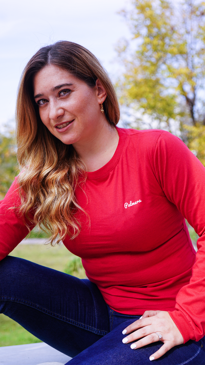 LONG SLEEVE WOMEN T-SHIRT RED