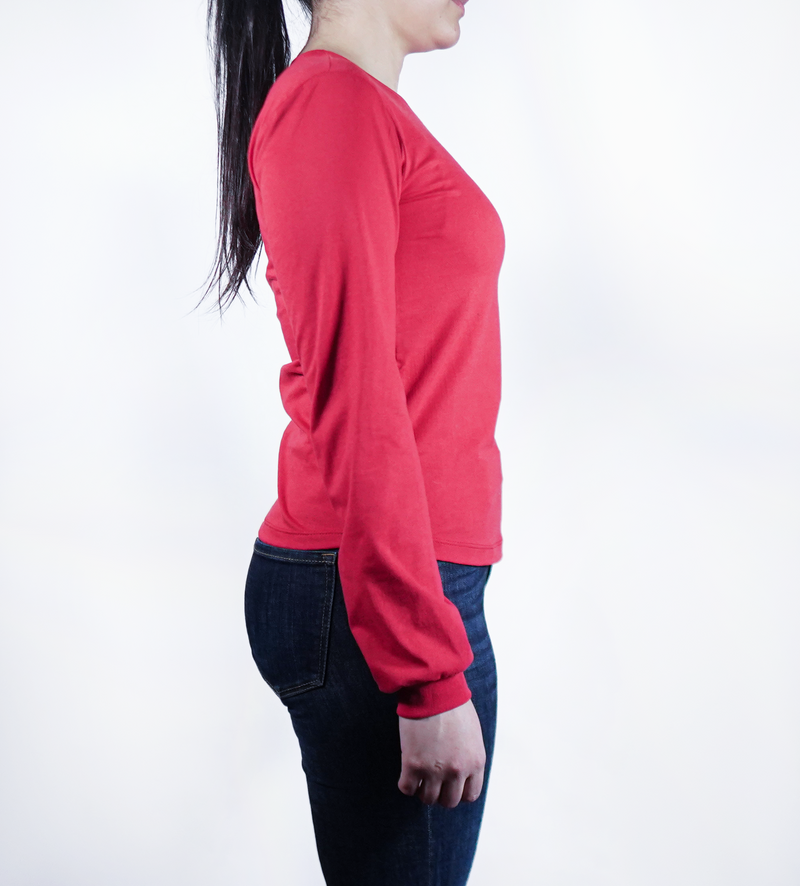 LONG SLEEVE WOMEN T-SHIRT RED