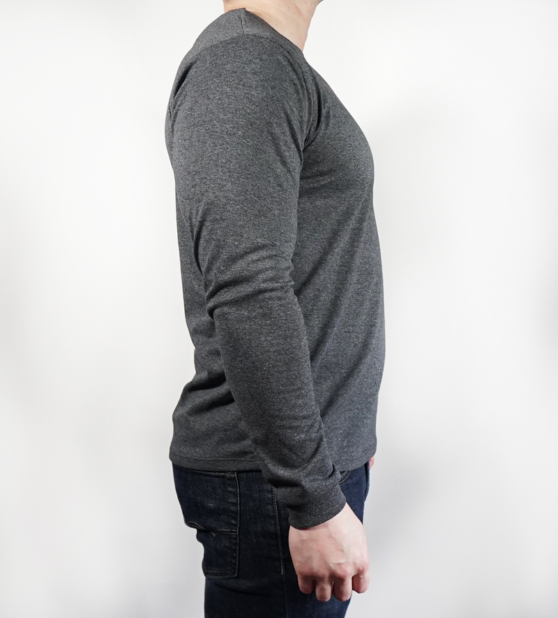 LONG SLEEVE MAN T SHIRT GREY Palmera ECOWEAR