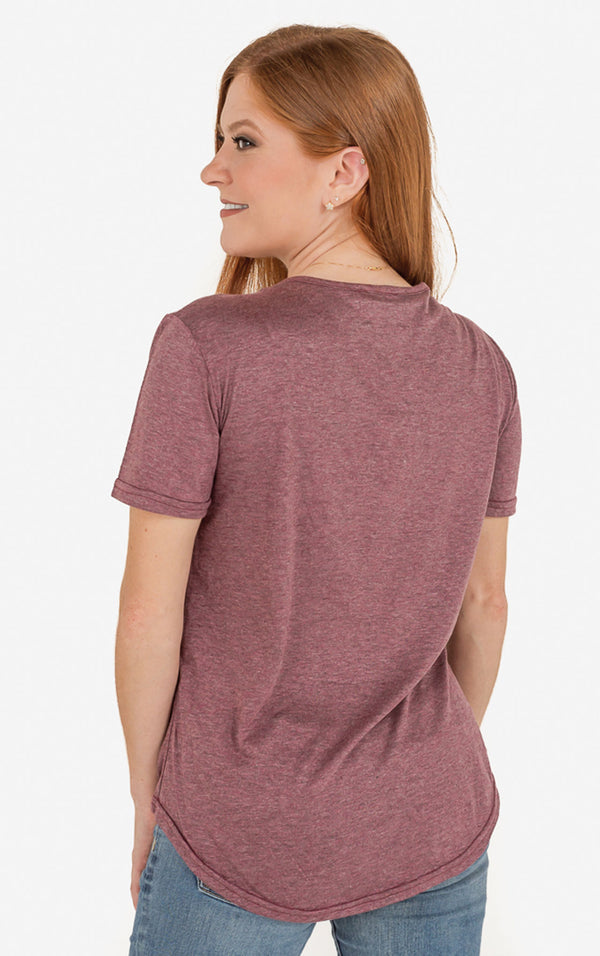 ECOWEAR WOMAN HENLEY RED