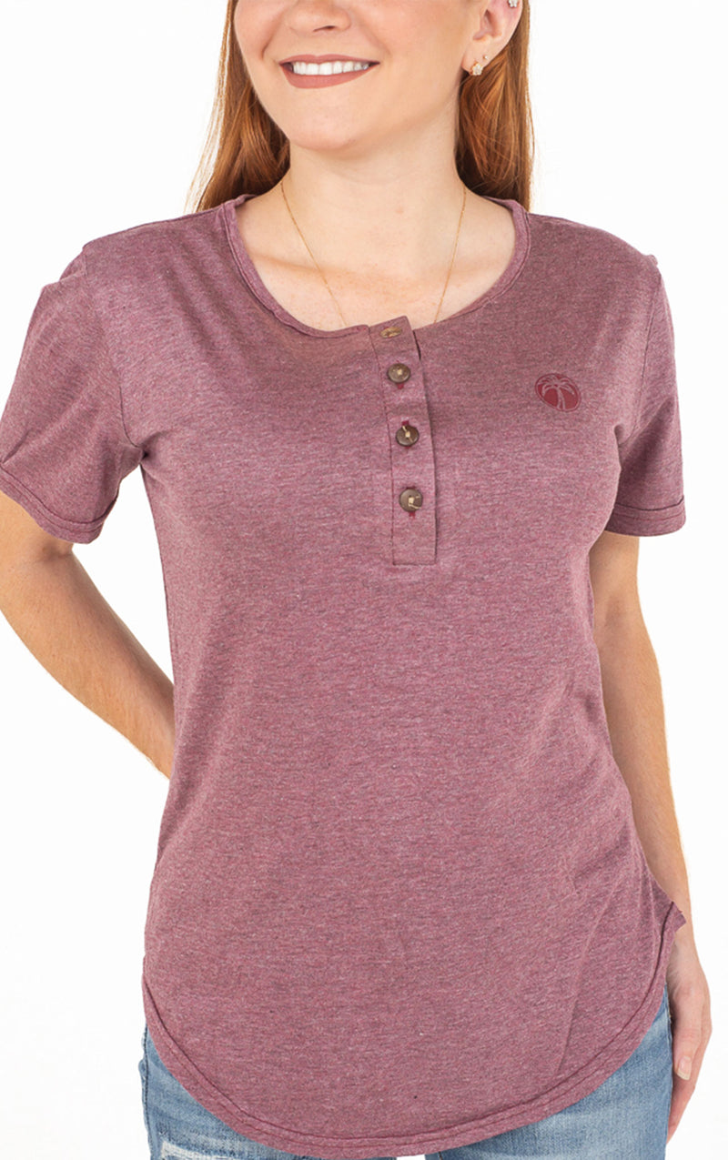 ECOWEAR WOMAN HENLEY RED