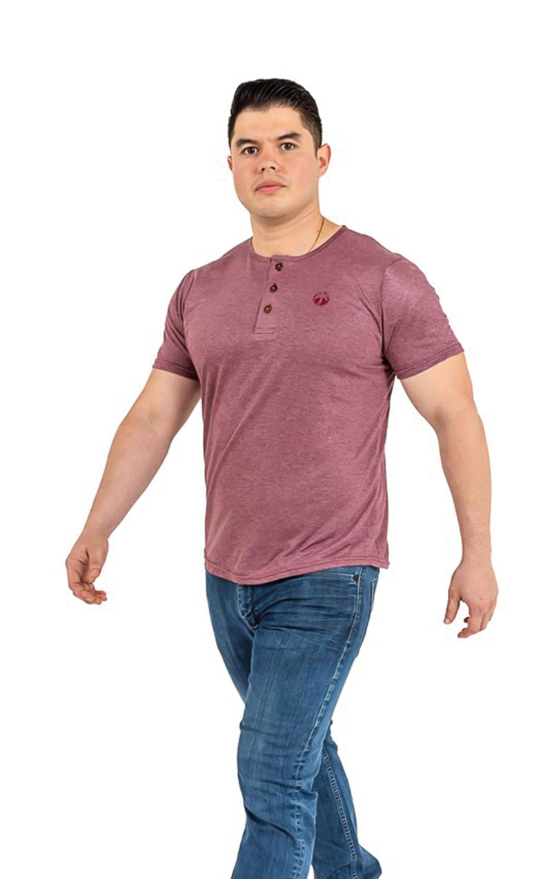 ECOWEAR MAN HENLEY RED