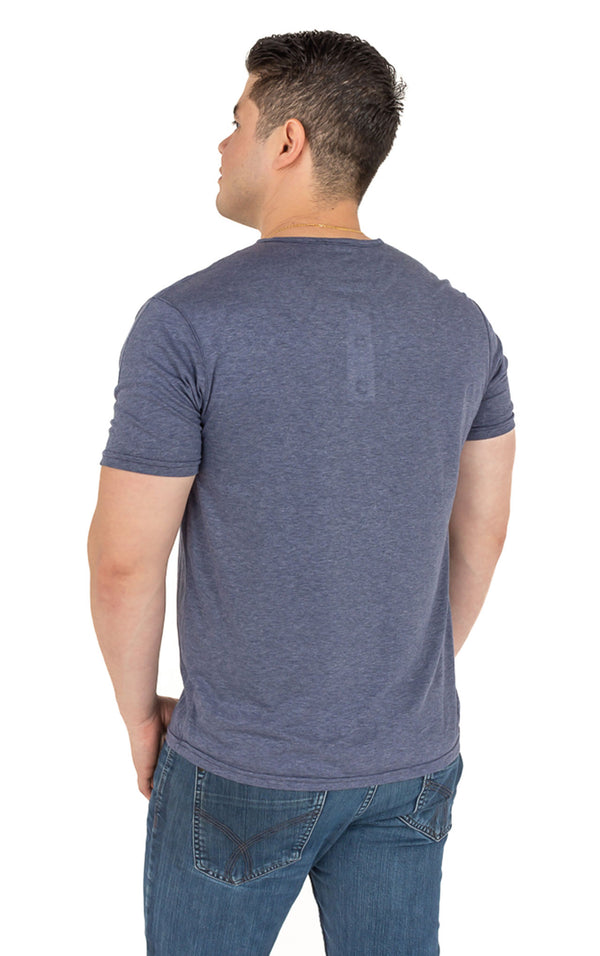 ECOWEAR MAN HENLEY BLUE