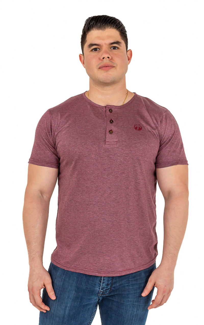 ECOWEAR MAN HENLEY RED